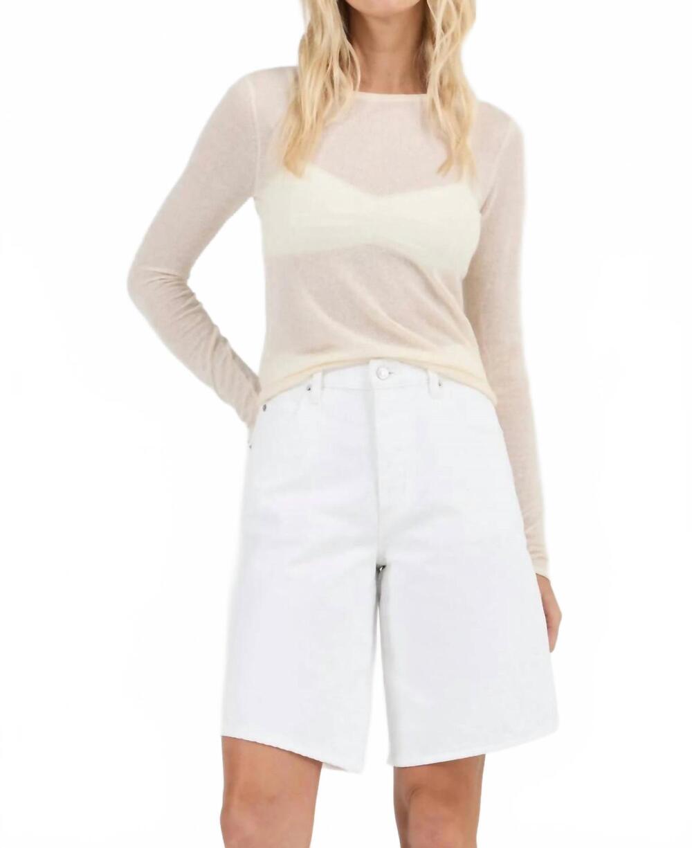 NEW ROLLA'S charlotte denim culotte shorts in white